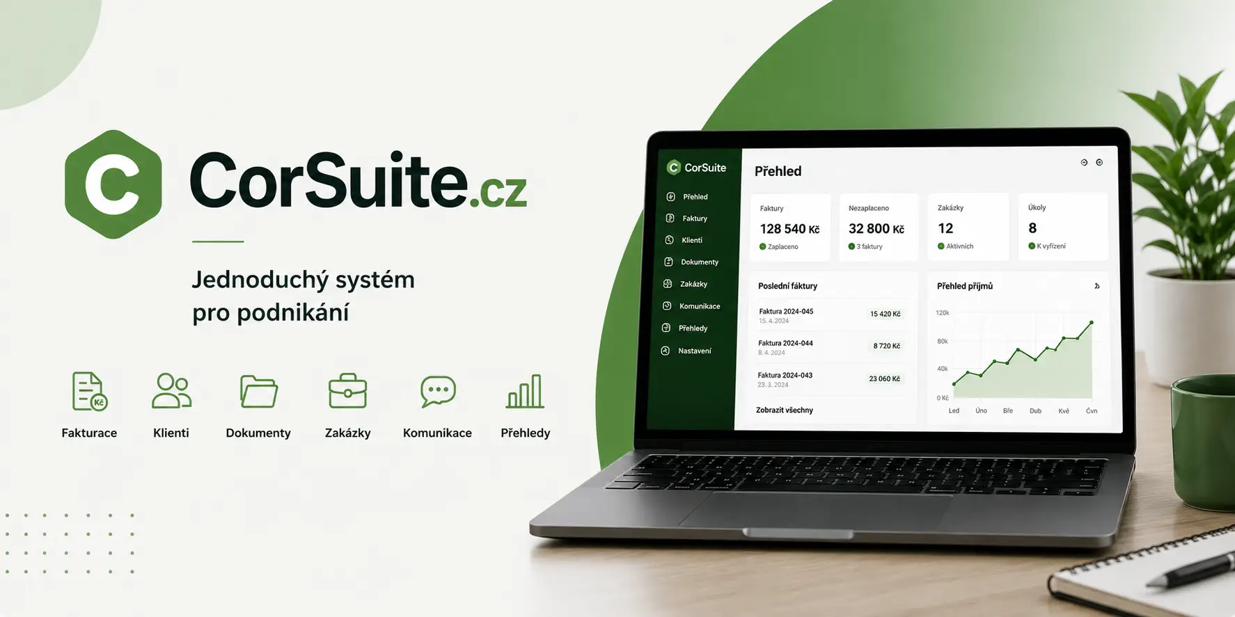 CorSuite — přehled modulárního firemního systému